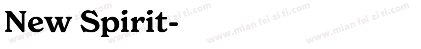 New Spirit字体转换